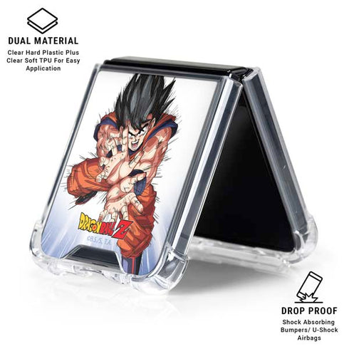 Dragon Ball Z Goku Kamehameha Blast Galaxy Z Flip6 Clear Case